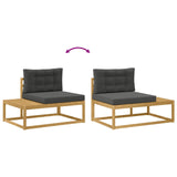 Set di divani da esterno Bianco 357 x 198,5 x 73 cm Poliestere