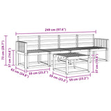 Set di divani da esterno 5 pcs Bianco 59 x 59 x 37 cm