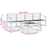 Set di divani da esterno 5 pcs Bianco 59 x 59 x 37 cm