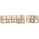 Set di divani da esterno 7 pcs Bianco 59 x 59 x 37 cm
