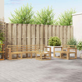 Set di divani da esterno 7 pcs Bianco 59 x 59 x 37 cm
