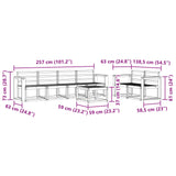 Set di divani da esterno 7 pcs Bianco 59 x 59 x 37 cm