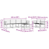 Set di divani da esterno 7 pcs Bianco 59 x 59 x 37 cm
