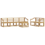Set di divani da esterno 7 pcs Bianco 59 x 59 x 37 cm