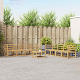 Set di divani da esterno 9 pcs Bianco 59 x 59 x 37 cm