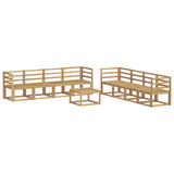 Set di divani da esterno 9 pcs Bianco 59 x 59 x 37 cm