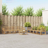 Set di divani da esterno 9 pcs Bianco 59 x 59 x 37 cm