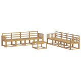 Set di divani da esterno 9 pcs Bianco 59 x 59 x 37 cm