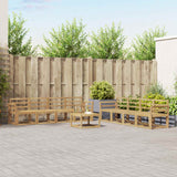 Set di divani da esterno 9 pcs Bianco 59 x 59 x 37 cm