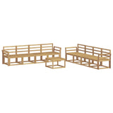 Set di divani da esterno 9 pcs Bianco 59 x 59 x 37 cm