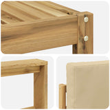 Set di divani da esterno con cuscino 9 pcs Bianco e Beige