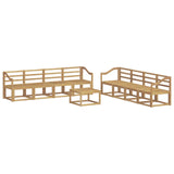 Set di divani da esterno 9 pcs Bianco 59 x 59 x 37 cm
