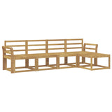 Set di divani da esterno 5 pcs Bianco 253 x 122,5 x 73 cm