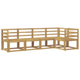 Set di divani da esterno 5 pcs Bianco Legno di Acacia Massello