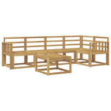 Set di divani da esterno 6 pcs Bianco Legno di Acacia Massello