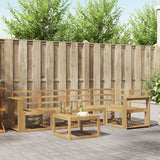 Set di divani da esterno 6 pcs Bianco Legno di Acacia Massello