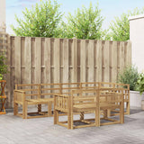 Set di divani da esterno 7 pcs Bianco Legno di Acacia Massello