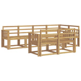 Set di divani da esterno 7 pcs Bianco Legno di Acacia Massello