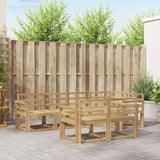 Set di divani da esterno 7 pcs Bianco Legno di Acacia Massello