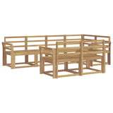 Set di divani da esterno 7 pcs Bianco Legno di Acacia Massello