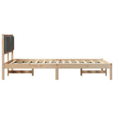 Struttura del letto Grigio scuro 120 x 200 cm Pino massello