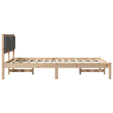 Struttura del letto Grigio scuro 135 x 190 cm Pino massello