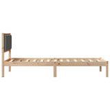 Struttura del letto Grigio scuro 100 x 200 cm Pino massello