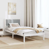 Struttura del letto Grigio chiaro 100 x 200 cm Pino massello