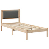 Struttura del letto Grigio scuro 80 x 200 cm Pino massello