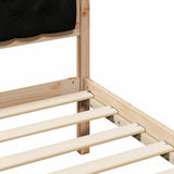 Struttura del letto Nero 120 x 190 cm Pino massello
