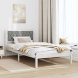 Struttura del letto Grigio chiaro 100 x 200 cm Pino massello