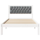 Struttura del letto Grigio chiaro 100 x 200 cm Pino massello