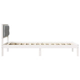 Struttura del letto Grigio chiaro 100 x 200 cm Pino massello