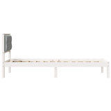 Struttura del letto Grigio chiaro 90 x 200 cm Pino massello