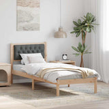 Struttura del letto Grigio scuro 75 x 190 cm Pino massello