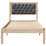 Struttura del letto Grigio scuro 75 x 190 cm Pino massello