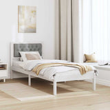 Struttura del letto Grigio chiaro 75 x 190 cm Pino massello