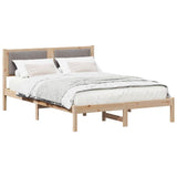 Letto con Testiera Rivestita Talpa 120 x 190 cm Pino massello