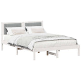 Letto con Testiera Rivestita Grigio chiaro 120 x 190 cm