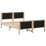 Struttura del letto con testiera Nero 140 x 190 cm Tessuto