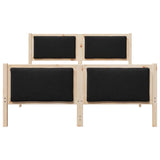 Struttura del letto con testiera Nero 140 x 190 cm Tessuto