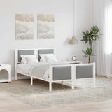 Struttura del letto Grigio chiaro 120 x 190 cm Tessuto