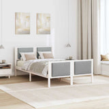 Struttura del letto Grigio chiaro 120 x 190 cm Tessuto