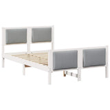 Struttura del letto Grigio chiaro 120 x 190 cm Tessuto