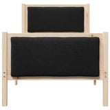 Struttura del letto con testiera Nero 80 x 200 cm Tessuto