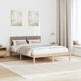 Struttura del Letto con testiera Marrone e taupe 160 x 200 cm