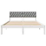Struttura del Letto Bianco e grigio chiaro 150 x 200 cm