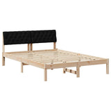 Struttura del Letto con testiera Marrone e nero 135 x 190 cm