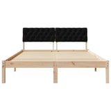 Struttura del Letto con testiera Marrone e nero 135 x 190 cm