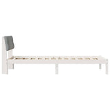 Struttura del Letto Bianco e grigio chiaro 90 x 200 cm